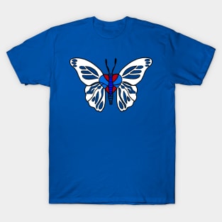 Butterfly Blue and white T-Shirt